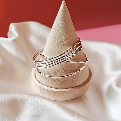 Sterling Silver Bangle Bracelets for Women,Fashion Jewelry Simple Adjustable 925 Silver Cuff Bangles for Women Mom Wife Valentine Mothers Day Gift - color: Silver-A2