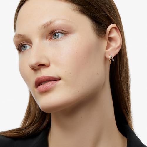 Ana Luisa Double Hoop Earrings for Women - 14K Gold Plated & Silver Rhodium Huggie Hoops - Hypoallergenic, Water-Resistant, Tarnish-Free, Small, Dainty & Trendy Two Hoop Earring Styles for Daily Wear - color: Two Tone, size: Small