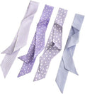 4 Pack Purse Scarf Handbags For Women,Boho Scarrves for Bag Hair Accessories Handle Fashion Lightweight - color: Purple