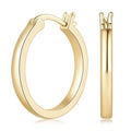 Gold Hoop Earrings 14K Gold Earrings for Women Gold Hoop Earrings for Womens Hoops Pure Minimal Style for Light and Delicate Hoops Earring for Womens 20/25/30/40mm - size: 20mm