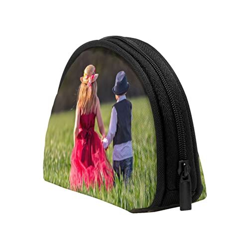 Generic, Custom Coin Purse, Personalized Small Purse Wallet Mini Wallet Coin Bag with Zipper Design Your Own Pouch, wer-01, Black, One Size