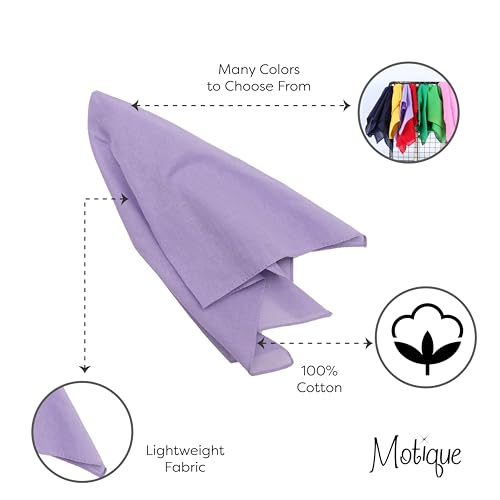 Motique Accessories Solid Color Bandana - Set of 6 Bandannas - color: Lavender