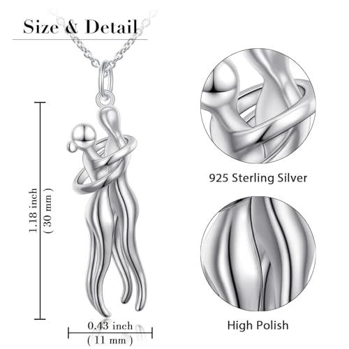 FLYOW S925 Sterling Silver Best Friend Couple Pendant Friendship Sun Moon Lotus Yin Yang Matching Bff Necklace for Women Jewelry - style: silver