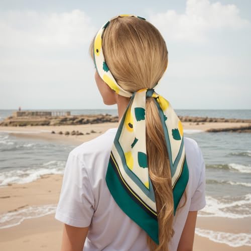 RIIQIICHY Hair Scarf for Women Like Silk Scarves Headband Neck Scarfs Twilly Purse Accessories - color: C013