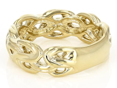 JTV Moda Al Massimo 18K Yellow Gold Over Bronze Byzantine Ring