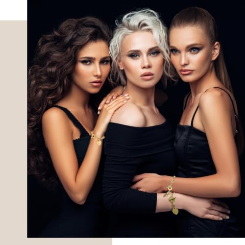 Emibele Heart Charm Bracelet for Women, Bible Verse Bracelet Stainless Steel 18K Gold Plated Bracelet Love Pendant Link Chain OT Clasp, Birthday Christmas Jewelry Gift for Mother Her - color: 14K Gold Heart
