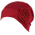 Headwrap Turbans for Women - Twist Soft Floral Solid Caps Pre Tied Chemo Beanies Headwear Hat for Cancer - color: Red