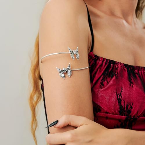 Vivian&CD 14K Gold Plated Starfish Arm Cuff for Women, Adjustable Upper Arm Bracelet Boho Beachy Statement Jewelry Summer Ocean-Themed Armband for Parties & Vacations - style: Hallowmas2