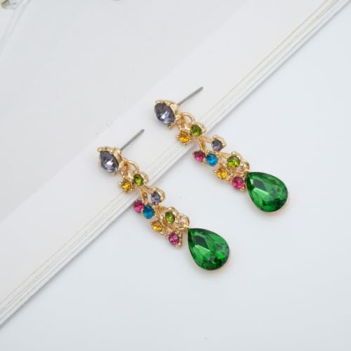 CSY 4 Pcs/Set Austrian Crystal Necklace Earrings Bracelet Ring Bridal Jewelry Sets for Brides Wedding Party Costume Accessories Gifts for Women - color: Multicolour
