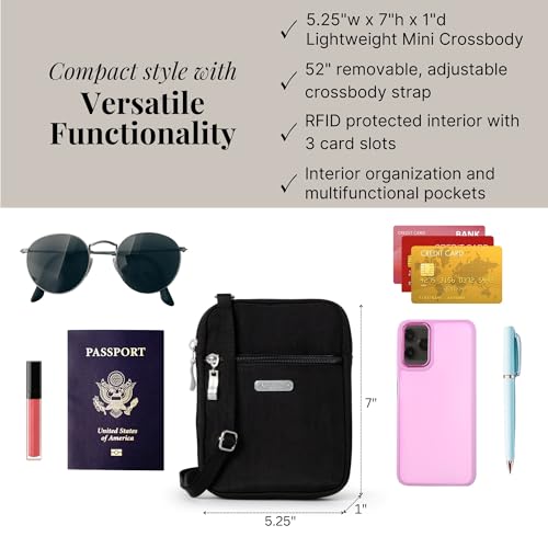 Baggallini Women's Essential Mini Crossbody Bag - color: Black