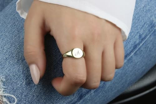 Custom Handwritten Letter Ring - Personalized Initial Design - Letter Signet Jewelry