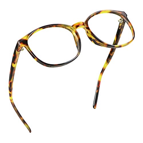 LifeArt Round Blue Light Blocking Glasses, Computer Glasses, Gaming Glasses, TV Glasses for Women Men (Brown Tortoise, No Magnification) - color: 17_days_brown Tortoise, size: +0.00(No Magnification)