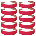 Wecoe 10 Pack Dark Red Headbands 1 Inch Wide Satin Headbands Women Non Slip Fashion Plain Solid Hairbands DIY Halloween Valentine' s Day Hair Accessories for Women Girls Diademas Para Mujer - color: Dark Red