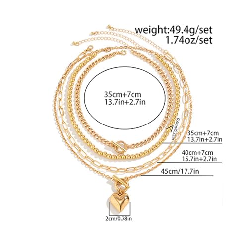 Gold Stack Necklace Chunky Necklaces for Women Trendy Coin Pendant Long Necklaces Western Jewelry for Women Cowgirl Cowboy Chic Country Outfit Boho Accessories Birthday Jewelry Gifts - color: E1:gold boho necklaces