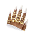 YEEZII 25 Pcs Gold Knuckle Rings Set for Women, Cute Stackable Finger Midi Rings, Dainty Gold Chunky Stacking Statement Womens ring pack - color: Gold-A-25 Pcs