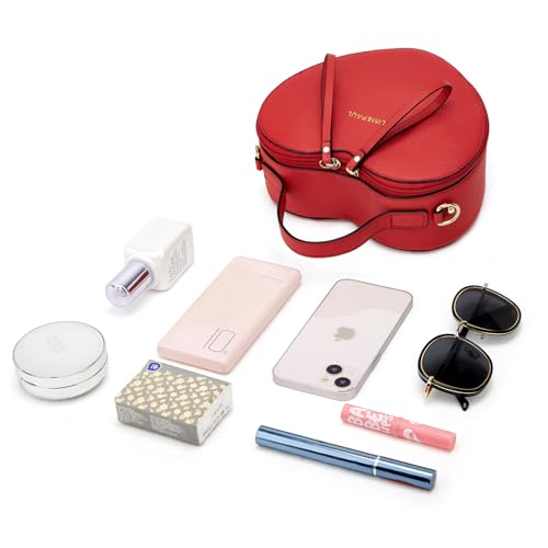 Crossbody Purse for Women Small Crossbody Bags Trendy Vegan Leather with Adjustable Shoulder Straps Gift for Mother Wife Mom - color: 669-red