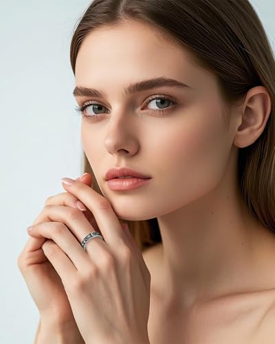 Vintage Bronze Sun and Moon Open Ring with Carving Design for Women Unique Boho Adjustable Ring for Gift - color: Silver
