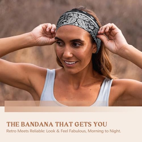 Awumbuk Wide Headbands for Women Knotted No Slip Head Bands Soft Turban Headband Hair Accessories Boho African Solid Color Head Wraps for Women Yoga Workout (Multi-colored-1) - color: Multi-colored-1