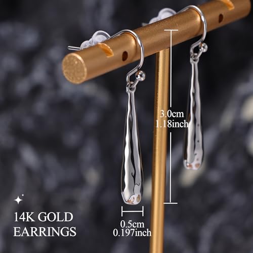 Dangle Earrings For Women, Silver Plated Lightweight Drop Earrings With Sparkling Cubic Zirconia,14K Gold Plated Hypoallergenic Face Shaping Earrings For Wedding Party Daily Office Jewelry Gift - color: Silver-A