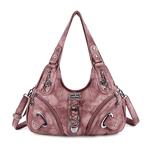 Angelkiss Hobo Purses and handbags for Women Satchel Handbag Women Purses Large Daily Shoulder Bags | Purses - color: 7028pink