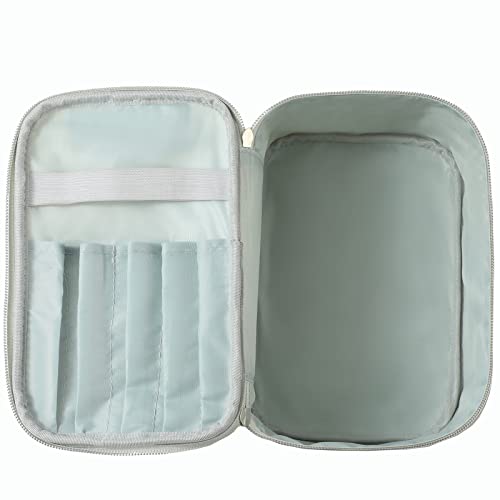 Meiyuuo Makeup Bag Large Cosmetic Bags for Women Girls Cute Travel Zipper Pouch Toiletry Organizer for Beauty Essentials Waterproof (Marble) - color: Off Marble