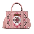 Wrangler Tote Bag for Women Western Purse and Aztec Satchel Handbag - color: Aztec Pink