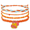 Beach Summer Ankle Bracelet for Women Handmade Braided Adjustable String Anklets Waterproof Surfer Bracelet - color: Turkey