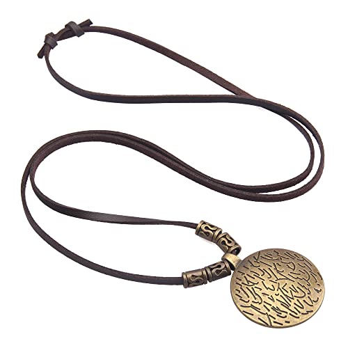 GelConnie Leather Cord Necklace Chain Multilayer Wooden Pendant Necklaces Vintage Jewelry Boho Long Sweater Necklace for Women Men - color: Boho Long Necklace