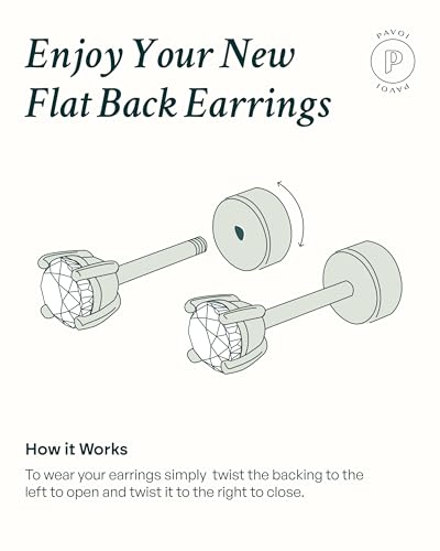 PAVOI 14K Gold Plated Solid 925 Sterling Silver Posts Dainty Ball Stud Flatback Earrings for Women - Cartilage Helix Piercing Jewelry - Small Screwbacks Stud Earrings for Women - color: Yellow Gold