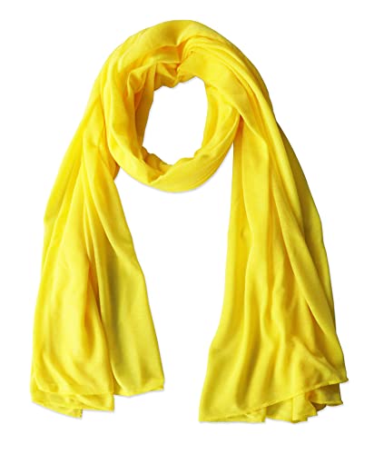 vabovin Head Wraps for Black Women Stretch Jersey Knit Turban Headwrap Solid Color Headscarf Headband Shawl - color: 11- Yellow