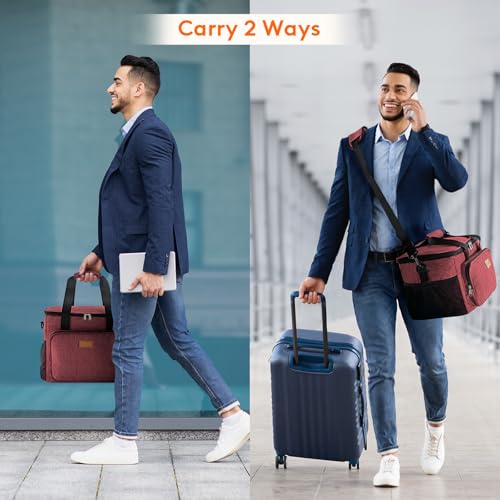 Lifewit Large Lunch Bag, Insulated Lunch Box, Soft Cooler Cooling Tote for Adult Men Women, Burgundy 40-Can (24L) - color: Burgundy, size: Jumbo(24L)