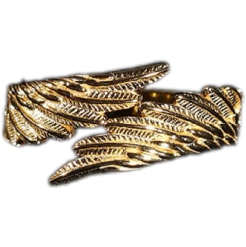 Retro Angel Wing Ring Adjustable Feather Silver Gold Antique Jewelry for Women Men Dainty Wrap Open Thumb Rings for Women Open Punk Birthday Gift Friendship - style: Angel Wing Gold Ring