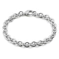 Dankadi 925 Sterling Silver Classic Round Cable Wire Link Bracelet Women Cuban Curb Oval Belcher Link Chain 5.9 to 9 in For Men 24k Gold Plated Cuff Jewelry Gift - color: 6MM Silver, size: 6.3 inch