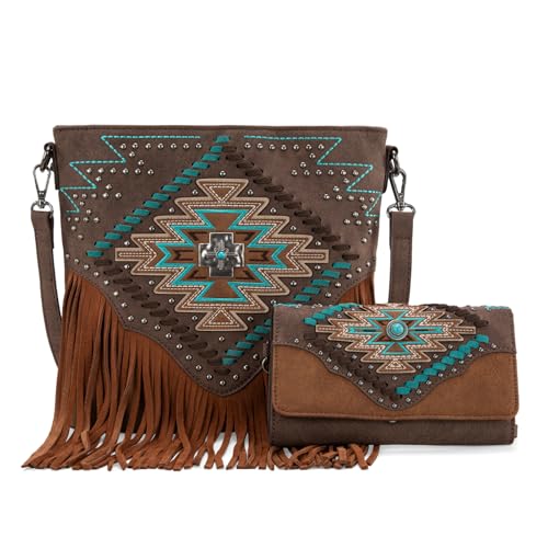 Montana West Western Crossbody Bag Purse for Women - color: Coffee