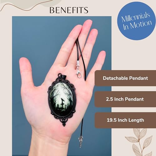 Millennials In Motion Gothic Necklaces - color: Raven Pendant