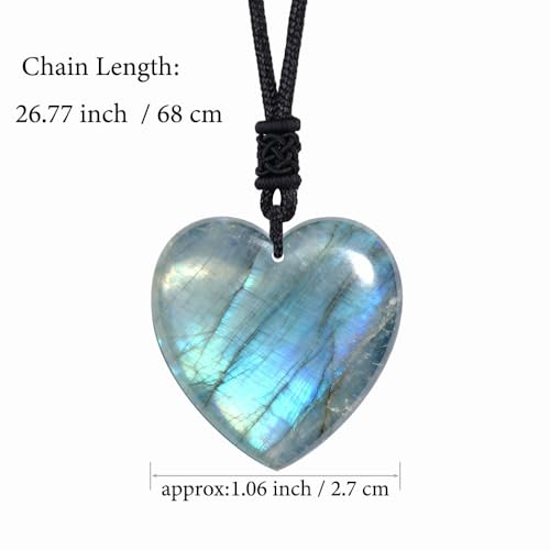 Obsidian Tree of Life Necklaces Orgonite Healing Crystal Stone Pendant Necklace for Spiritual Healing and Meditation Energy Talisman Sacred for Men Women - color: Heart-Shaped