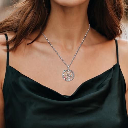 INFUSEU Mystical Hecate Triple Moon Goddess Necklaces, Divine Feminine Protection Gifts - style: Asmodeus Sigil