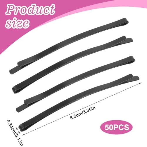 Tyqour 30pcs Black Jumbo Bobby Pins, 3.35 Inch Long Bobby Pins for Thick Updo Hair, Metal Hair Clips Hairpins Hair Accessories for Women, Long Hair Pins Hair Clips Hairpins Hair Accessories - color: Black