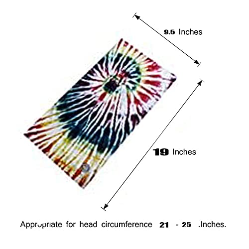 KINREE 6PCS Outdoor Magic Scarf, Elastic Headbands, Headscarves, Headwear, Mask - color: Tiedye2