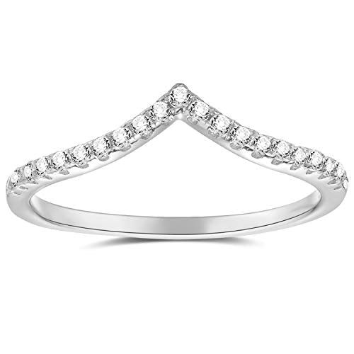 espere Pointed V Shaped Chevron 925 Sterling Silver Ring - color: Silver