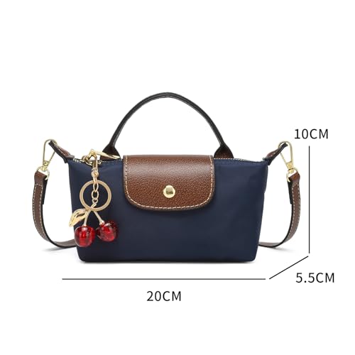Dreubea Womens Chic Mini Bag Convertible Crossbody & Top-Handle Handbag for Everyday Elegance - color: Dark Blue