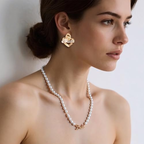 Bride Body Chain, Bride Garter, Earrings, Necklace, Something Blue Jewelry Accessory Set for Bridal Shower Bach Wedding Costume - style: Earrings+Necklace
