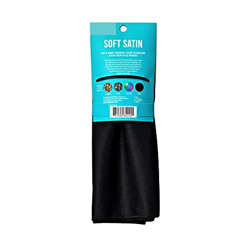 KISS COLORS & CARE Satin Scarf, Black | Soft Texture | Multi-Purpose | Prevents Hair Breakage - size: 2 Count, style: Black