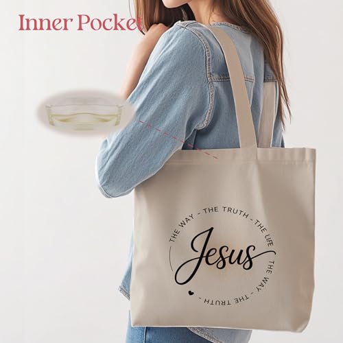 Aesthetic Tote Bag for Women | Medium Size with Inner Pocket | Stylish & Practical - color: Khaki