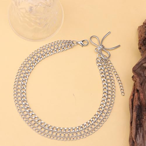 Nojess 2Pcs Punk Goth Shoe Chains Skull Boot chains Skeleton Hand Shoe Charms Shoes Sneakers Martin Boots Accessories Stuff - style: Bow Chain