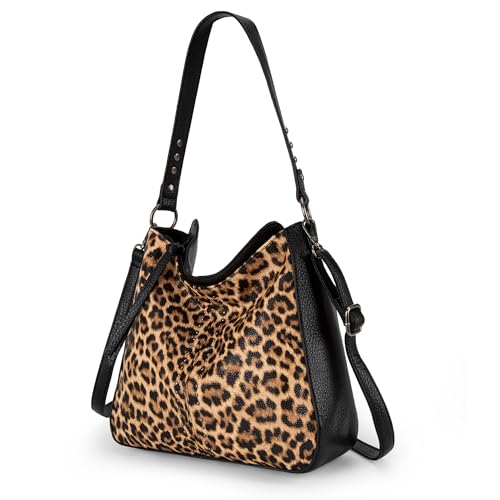 Montana West Hobo Bag for Women Crossbody Purse and Handbags Ladies Chic Shoulder Bags - color: Leopard