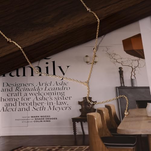 Gold Necklace for Women - Dainty Long Lariat Necklace 14K Gold Plated Clover Star Teardrop CZ Y Shaped Drop Necklaces Cute Long Necklaces for Women Trendy Prom Formal Womens Jewelry - color: Gold-CZ Choker