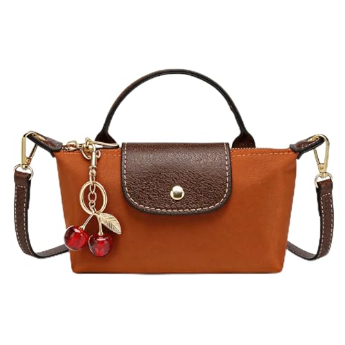 Dreubea Womens Chic Mini Bag Convertible Crossbody & Top-Handle Handbag for Everyday Elegance - color: Brown