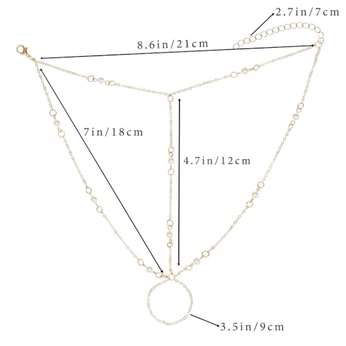 Yalice Gold Beaded Foot Chain for Women Sequins Barefoot Sandals Rhinestone Coin Toe Anklet Summer Wedding Pearl Foot Jewelry - style: Pearl