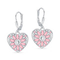 LeCalla 925 Sterling Silver Filigree Dangle Earrings for Women | Gold, Rose Gold & Rhodium Plated Diamond-Cut Filigree Drop Earrings | Lightweight Earrings Jewelry Gift - color: Heart Filigree